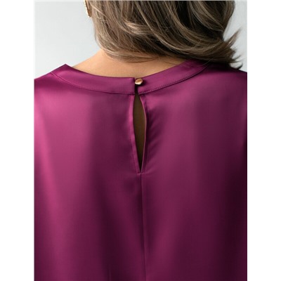 Блузка свободная из струящегося плотного сатина