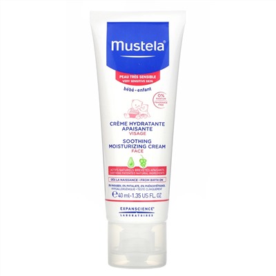 Mustela, Baby, Soothing Moisturizing Face Cream, 1.35 fl oz (40 ml)