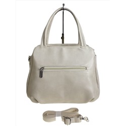Женская сумка из искусственной кожи, цвет молочный