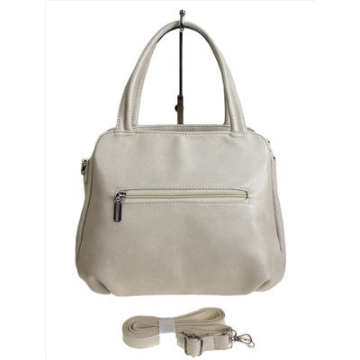 Женская сумка из искусственной кожи, цвет молочный