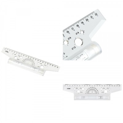 Рейсшина 22 см пластиковый ролик ЛР10 Стамм