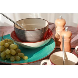 Салатник Доляна «Морской мир», 800 мл, d=14 см, керамика, коричневый