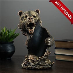 Подставка для бутылки «Медведь», под бронзу 15×16×25 см