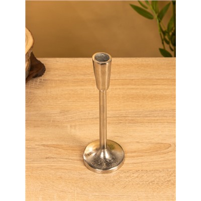 Подсвечник «Модэст», 8×8×23 см, алюминий, серебристый