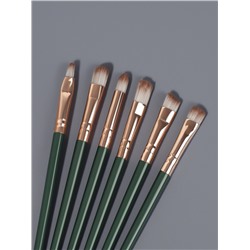 Набор кистей для макияжа Lillian, 14 предметов, футляр на завязках, зелёный, серый