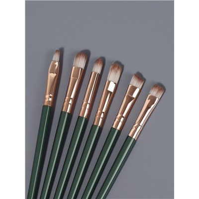 Набор кистей для макияжа Lillian, 14 предметов, футляр на завязках, зелёный, серый