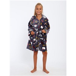 Детский халат 18112 (Коты на сером)