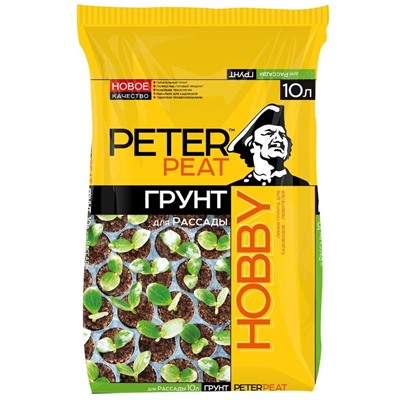 Грунт для Рассады PETER PEAT, линия «Хобби», 10 л