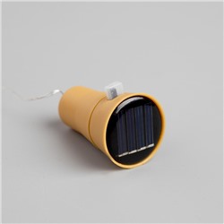 Гирлянда «Нить», 2 м, уличная, роса с пробкой, IP44, серебристая нить, 20 LED, солнечная батарея, свечение тёплое белое