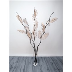 Сухоцвет набор 5 штук 150 см с блестками ветка / 39-34/2 /уп 120/золото