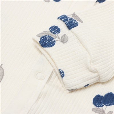 Комбинезон для девочки «Крошка Я» Blueberry, рост 86-92, молочный