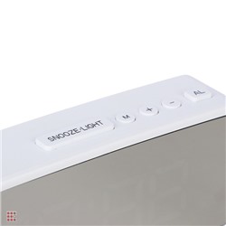 LADECOR CHRONO Будильник электронный, 14x5,7 см, USB/3xAAA, пластик, цвет белый, арт.1