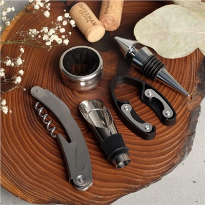 Подарочный набор для вина «Для ценителей»: 5 предметов