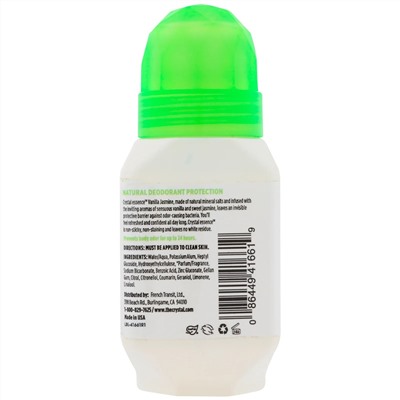 Crystal Body Deodorant, Натуральный шариковый дезодорант, Ваниль и жасмин, 2,25 ж. унц.(66 мл)