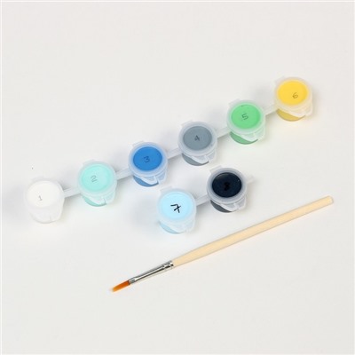 Картина по номерам для детей «Енот с наушниками», 21×15 см