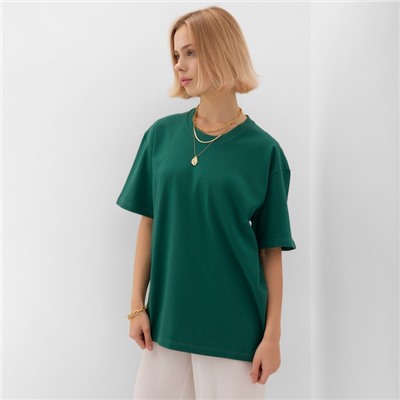 Футболка женская MINAKU, зелёная, размер 42-44