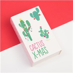 Носки женские новогодние «Кактусы» размер 36-40 (23-25 см), набор 2 пары