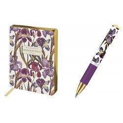 Подарочный набор Ежедневник недатированный А6+ "FLORA.Ирисы" + ручка 3-742-482/10 Bruno Visconti