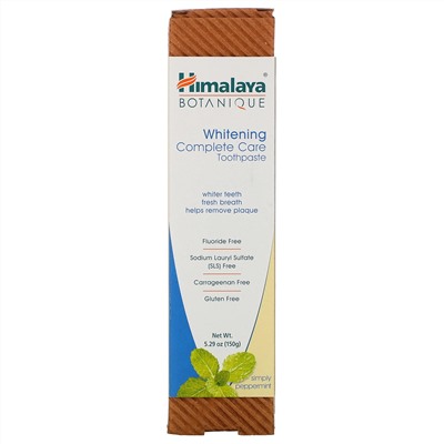 Himalaya, Отбеливающая зубная паста, комплексный уход, Simply Peppermint, 5,29 унций (150 г)