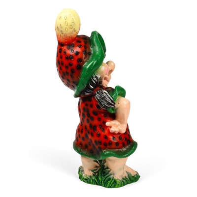 Садовая фигура из полистоуна «Девочка-клубничка», 55×25×30 см