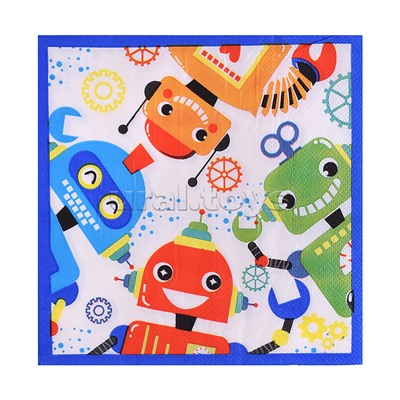 Набор посуды одноразовой "Робот" салфетки (10 шт)