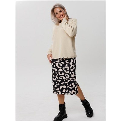 Юбка женская Ю-17 (Черный леопард)