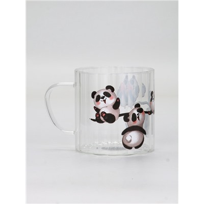 Кружка стеклянная «Панды», 650 мл