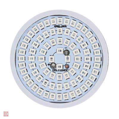 Лампочка для растений, 5x5.4см, 80LED (52R+28B), Е27, 3.6Вт, PC