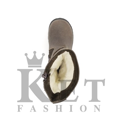 Монголки детские коричневые, литая подошва