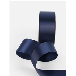Лента атласная TEIRA, двухсторонняя, 38 мм, 25±1 м, тёмно-синяя