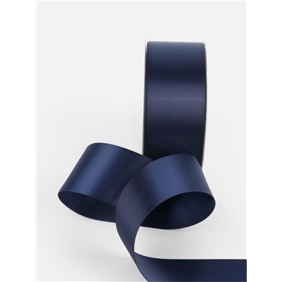 Лента атласная TEIRA, двухсторонняя, 38 мм, 25±1 м, тёмно-синяя