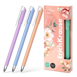 Ручка гелевая G-Reed Stick Pastel Bloom 0.38 мм черная 61300 ErichKrause