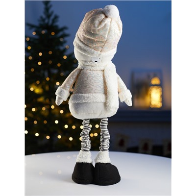 Фигура текстиль «Снеговик» 55-84 см, телескопические ножки, 1 LED, от батареек LR1130×3, свечение тёплое белое
