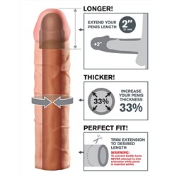 Телесная насадка Fantasy X-tensions Perfect 2  Extension - 20,3 см.