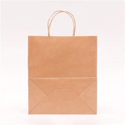 Пакет бумажный подарочный новогодний крафт, «Новогодний шар», чёрный 22×12×25 см