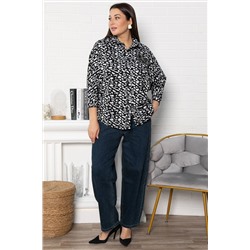 Рубашка Сладкий поцелуй (черно-белая) Б14984-4М