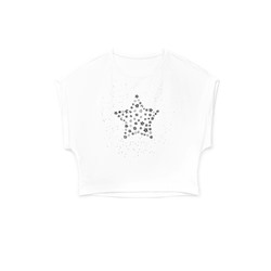 Джемпер женский CONTE Хлопковая футболка с россыпью из стразов LD 923