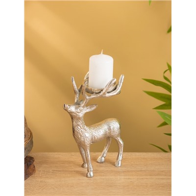 Подсвечник «Лесной олень», 13×7.5×18 см, алюминий