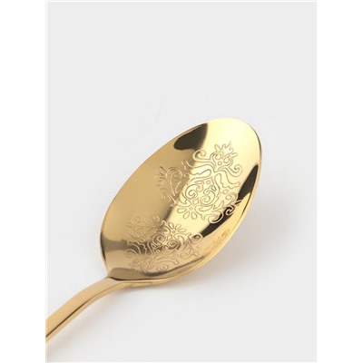 Набор столовых ложек Доляна «Эмили», длина 20.5 см, 6 шт., нержавеющая сталь, золотистый