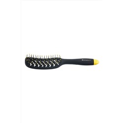 Dewal Щетка для укладки волос продувная узкая / Banana Black BNN83, черный KRISTALLER, 1118441