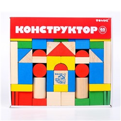 Конструктор «Цветной», 65 деталей