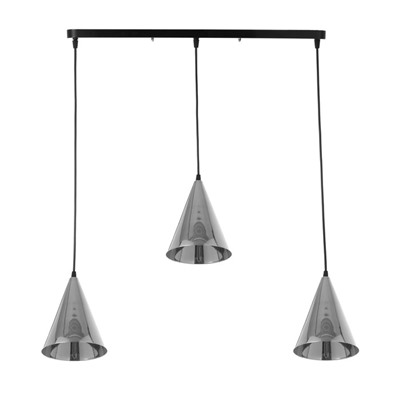 Светильник BayerLux Подвес «Конус» 3хЕ14 40 Вт хром d=16, h=20+60 см