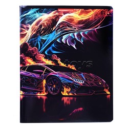 Тетрадь 48л клетка, метал. плёнка, твин УФ лак