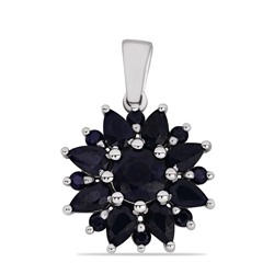 Подвеска, сапфир корунд, Роза