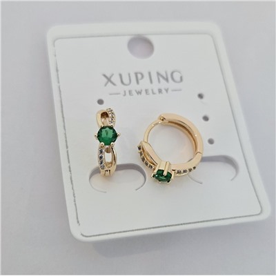 Серьги коллекция "Xuping" покрытие позолота, вставка: фианиты, арт.004.021