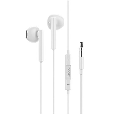 Проводные наушники с микрофоном вкладыши Hoco M64 Melodious Jack 3,5  (white)