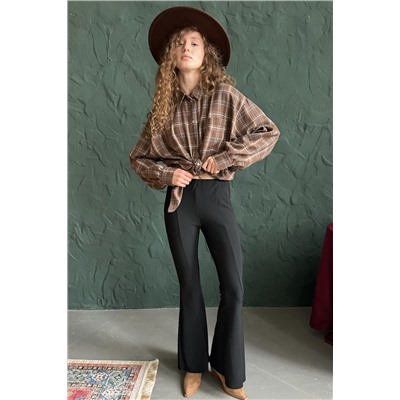 Рубашка женская  HUG077/13/Коричневый, бежевый