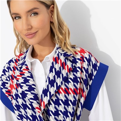 Жилет с карманами на запах, Модное измерение (яркий, с поясом)