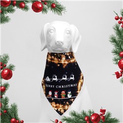 Бандана для животных Merry christmas, размер S (ОШ до 42 см)