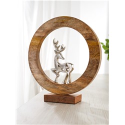 Сувенир интерьерный в деревянном кольце «Оленёнок», 30×8×33 см